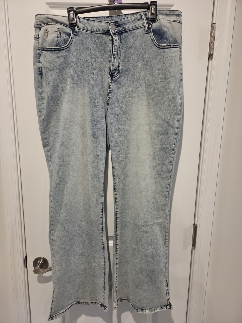 High-Rise Light Blue Wide-Leg Jeans